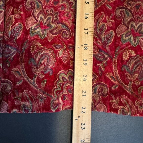 Habitat Red Paisley Print Tapestry Collarless Jacket, Arty Coat,  Size Large - Picture 7 of 8